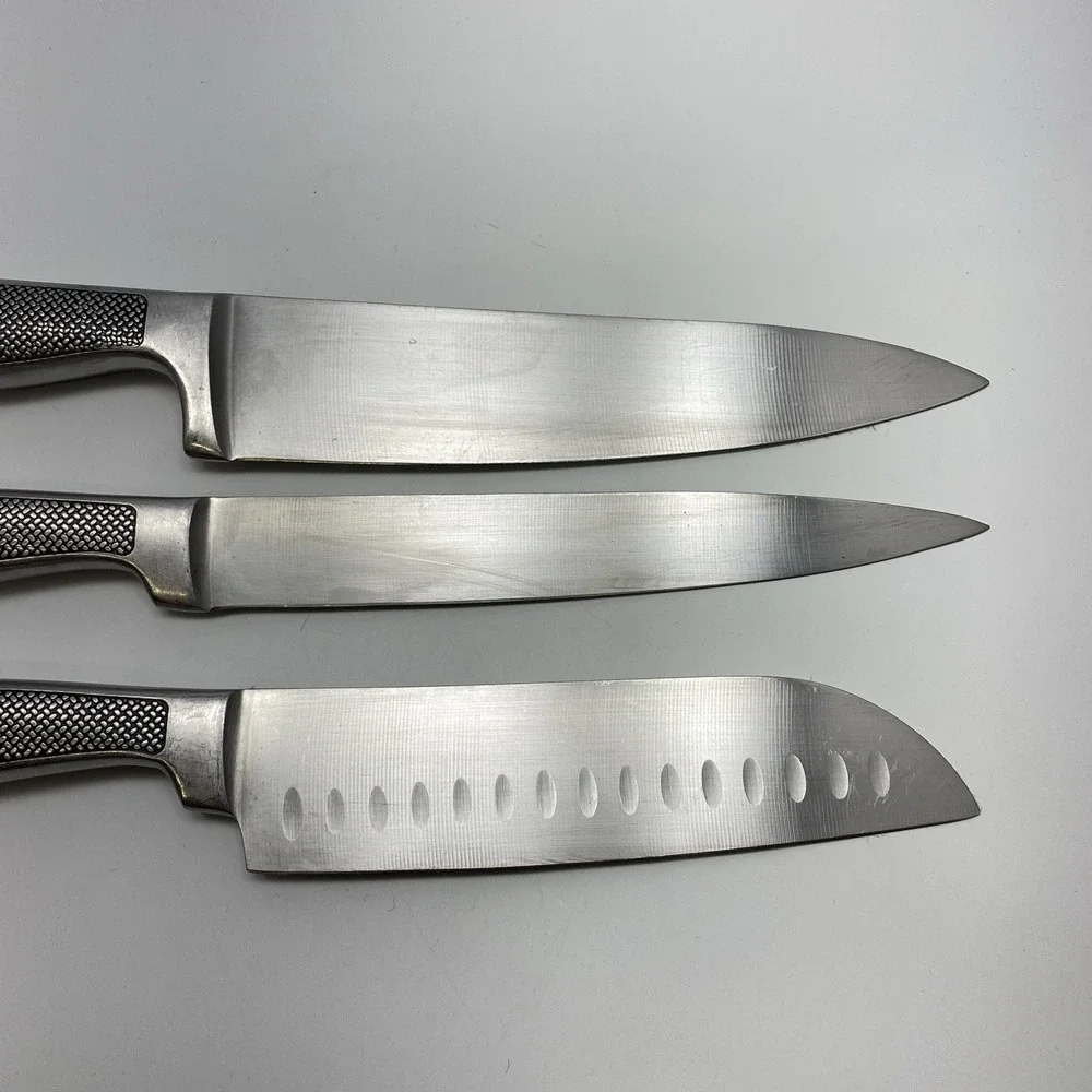 As Is Cuisinart 6 pcs Graphix Stainless Knives Chef Carving Santoku Paring Black